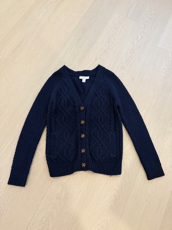 Forever 21 Sweaters - Forever 21 Navy Cable Knit Button-Up Cardigan